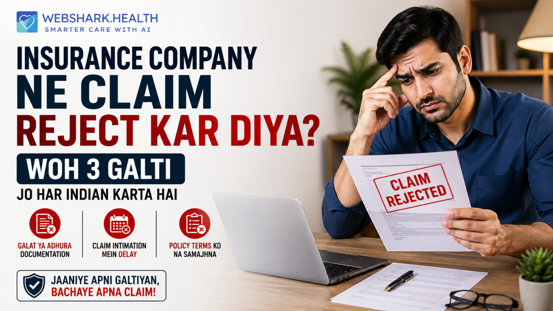 Read more about the article Insurance Company ne Claim Reject Kar Diya? Woh 3 Galti Jo Har Indian Karta Hai
